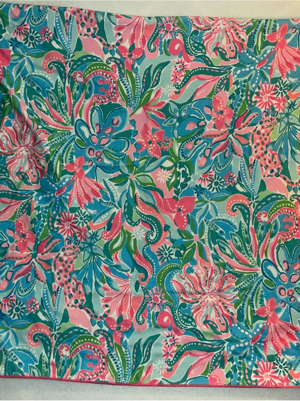 Lilly Pulitzer Beach Towel Floral Pink 40x70in Golden Hour Microfiber